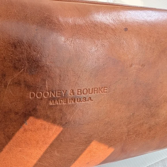 Vintage Dooney & Bourke No. B06640 Cabriolet Zip Satchel, Navy Canvas & Leather - Picture 13 of 15